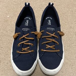 Sperry Top-Sider Navy Sneakers with Tan Laces